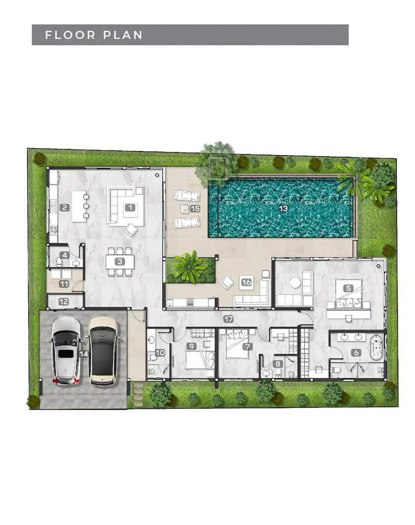 Mouana Serenity Cherng Talay — villa type D area plan